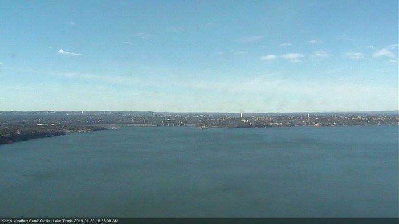 Lake Travis webcam, January 29, 2019 9:40 AM CT