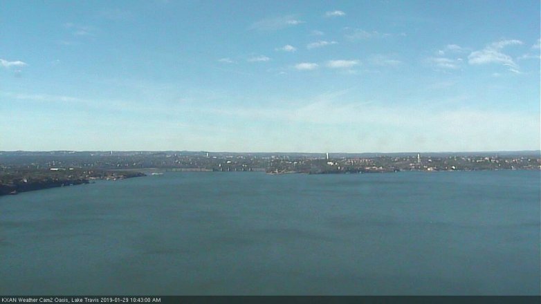 Lake Travis webcam, January 29, 2019 9:45 AM CT