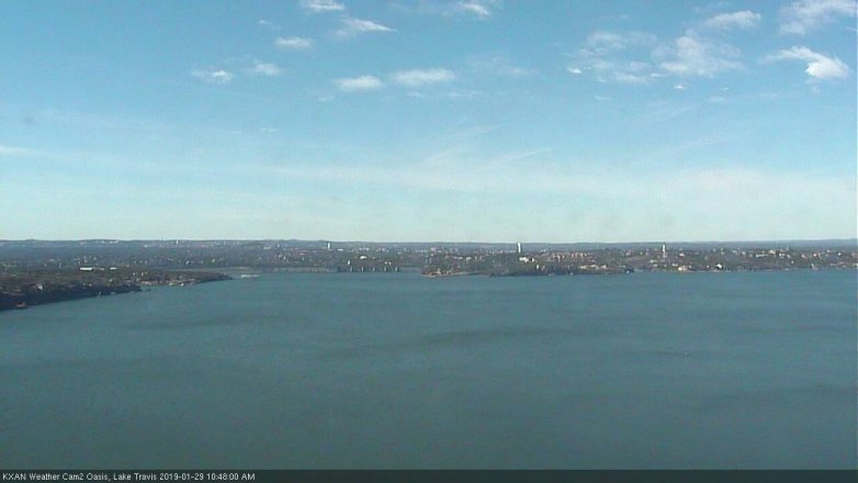Lake Travis webcam, January 29, 2019 9:50 AM CT