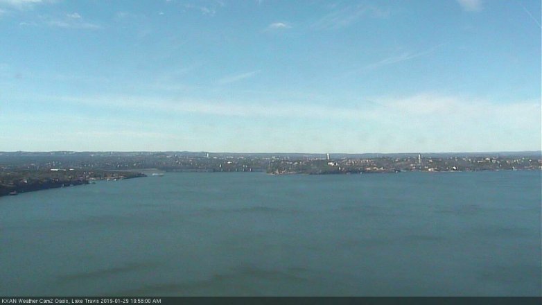 Lake Travis webcam, January 29, 2019 10:00 AM CT