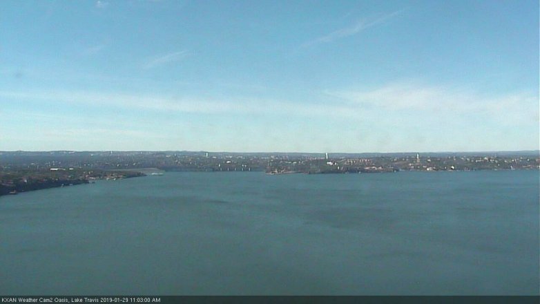 Lake Travis webcam, January 29, 2019 10:05 AM CT