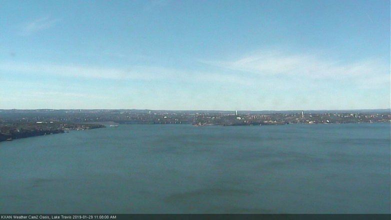 Lake Travis webcam, January 29, 2019 10:10 AM CT