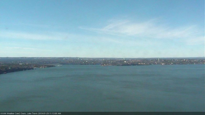 Lake Travis webcam, January 29, 2019 10:15 AM CT