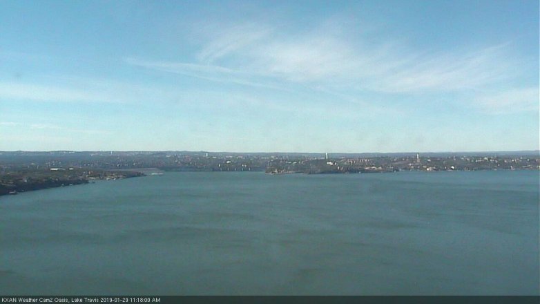 Lake Travis webcam, January 29, 2019 10:20 AM CT