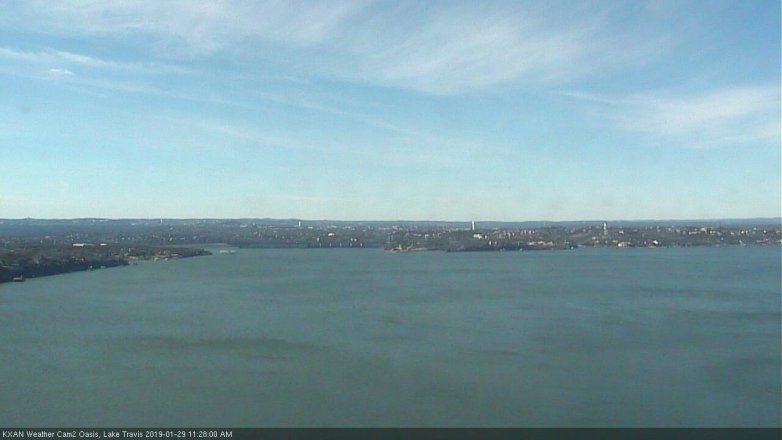 Lake Travis webcam, January 29, 2019 10:30 AM CT