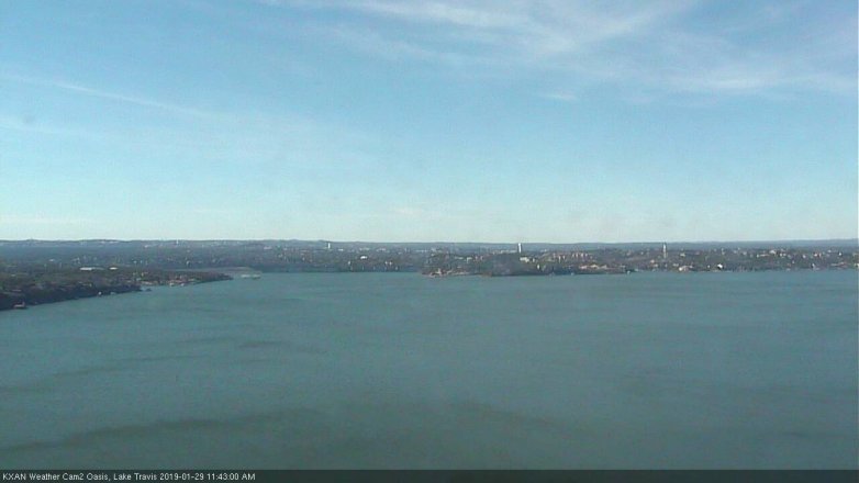 Lake Travis webcam, January 29, 2019 10:45 AM CT