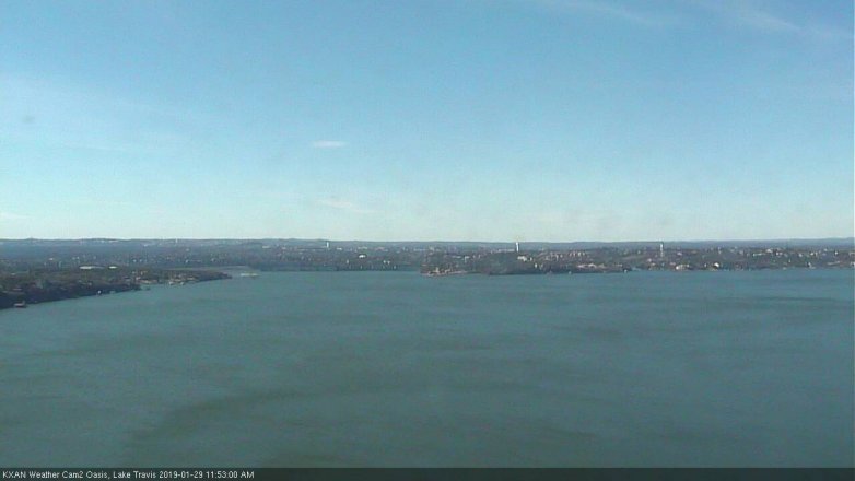 Lake Travis webcam, January 29, 2019 10:55 AM CT