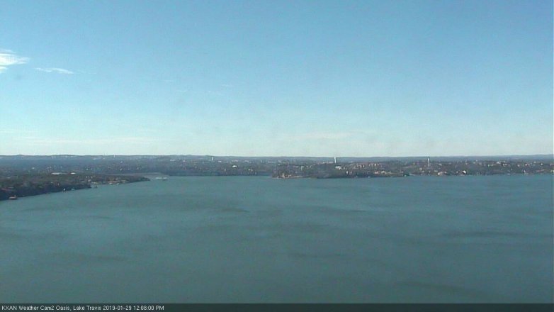 Lake Travis webcam, January 29, 2019 11:10 AM CT