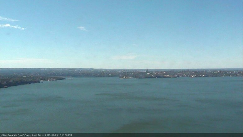 Lake Travis webcam, January 29, 2019 11:20 AM CT