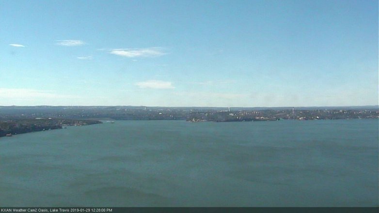 Lake Travis webcam, January 29, 2019 11:30 AM CT