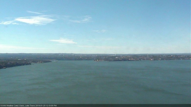Lake Travis webcam, January 29, 2019 11:35 AM CT