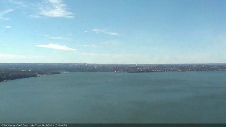 Lake Travis webcam, January 29, 2019 11:40 AM CT