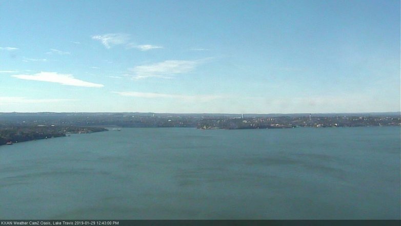 Lake Travis webcam, January 29, 2019 11:45 AM CT