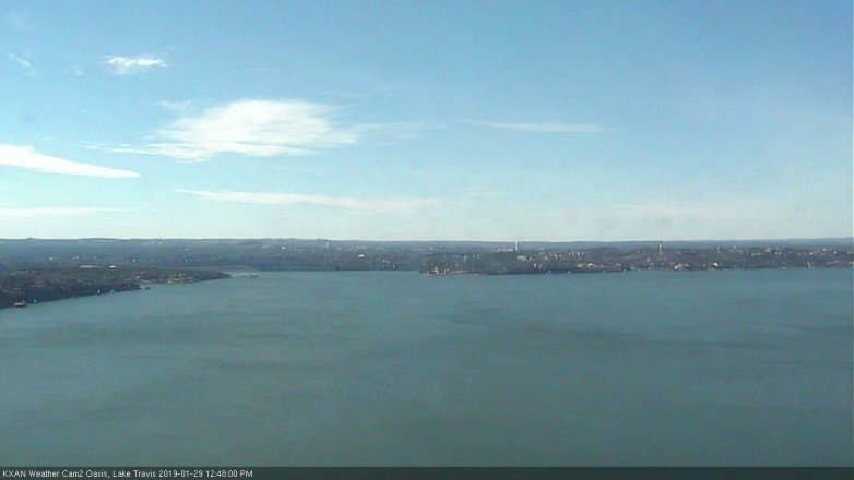 Lake Travis webcam, January 29, 2019 11:50 AM CT