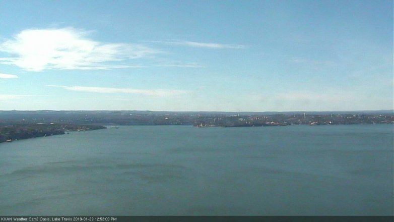 Lake Travis webcam, January 29, 2019 11:55 AM CT