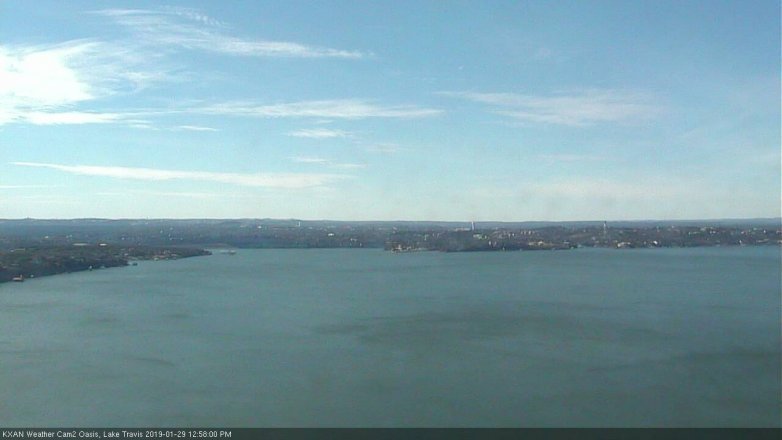 Lake Travis webcam, January 29, 2019 12:00 PM CT