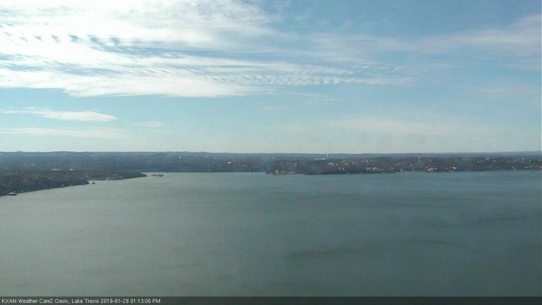 Lake Travis webcam, January 29, 2019 12:15 PM CT