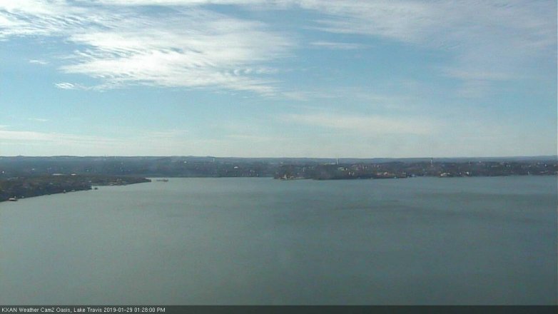 Lake Travis webcam, January 29, 2019 12:30 PM CT
