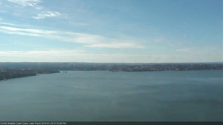 Lake Travis webcam, January 29, 2019 12:55 PM CT