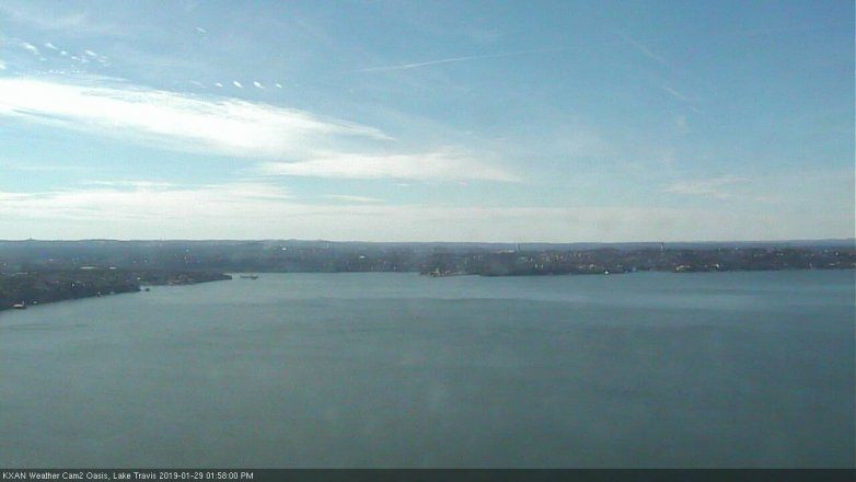 Lake Travis webcam, January 29, 2019 1:00 PM CT