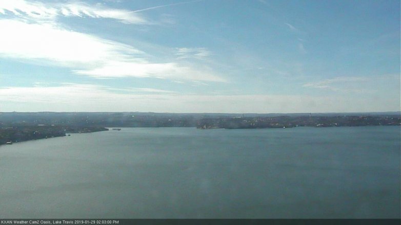 Lake Travis webcam, January 29, 2019 1:05 PM CT