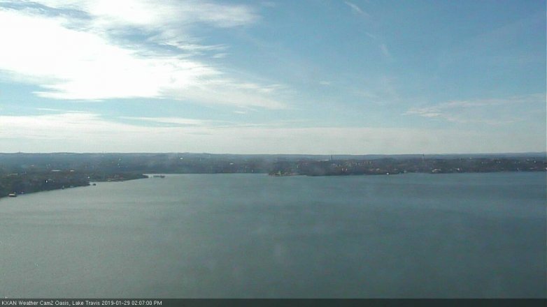 Lake Travis webcam, January 29, 2019 1:10 PM CT
