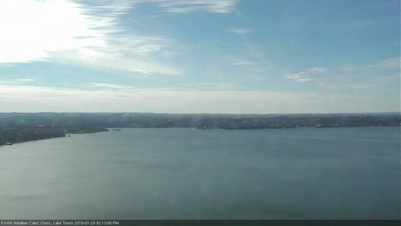 Lake Travis webcam, January 29, 2019 1:15 PM CT