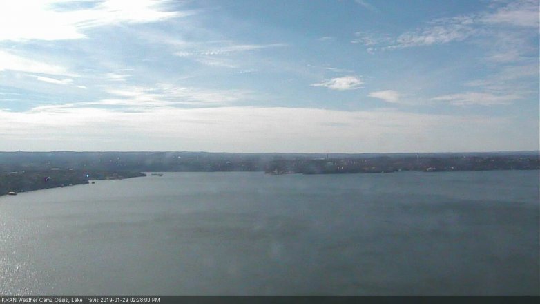 Lake Travis webcam, January 29, 2019 1:30 PM CT