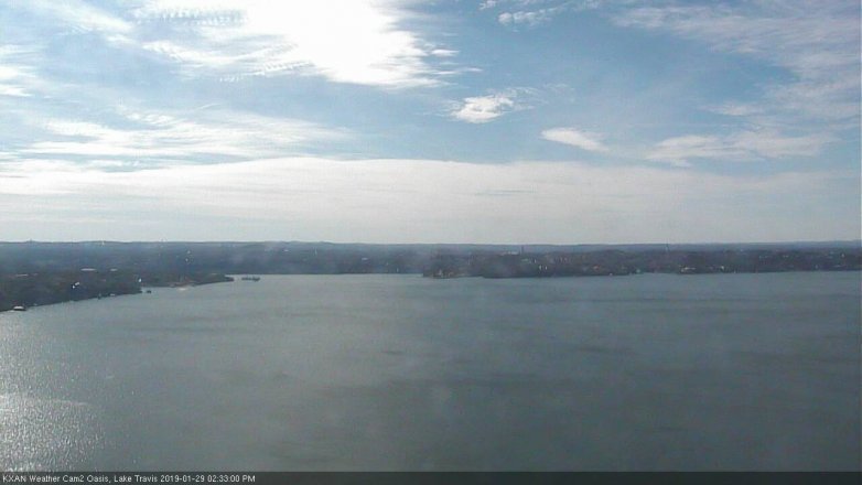 Lake Travis webcam, January 29, 2019 1:35 PM CT