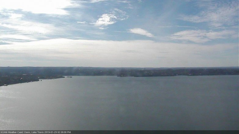 Lake Travis webcam, January 29, 2019 1:40 PM CT