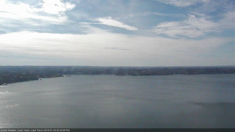 Lake Travis webcam, January 29, 2019 1:45 PM CT