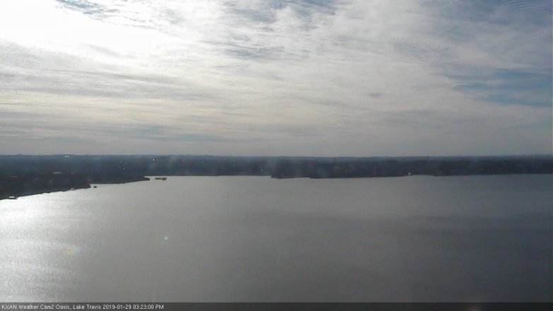 Lake Travis webcam, January 29, 2019 2:25 PM CT