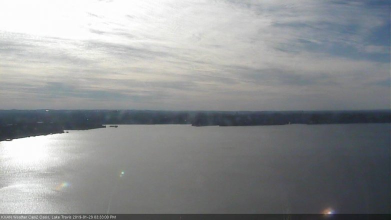 Lake Travis webcam, January 29, 2019 2:35 PM CT