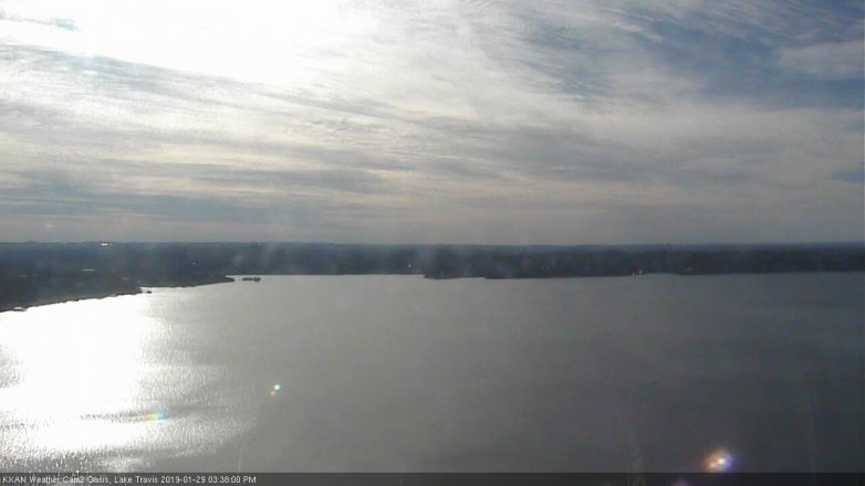 Lake Travis webcam, January 29, 2019 2:40 PM CT