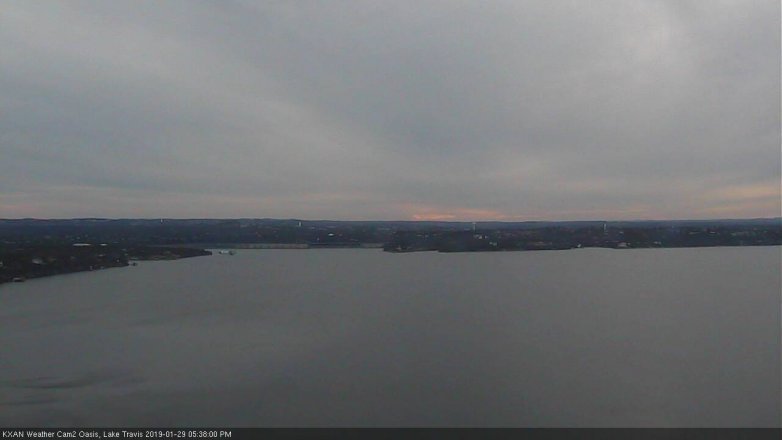 Lake Travis webcam, January 29, 2019 4:40 PM CT
