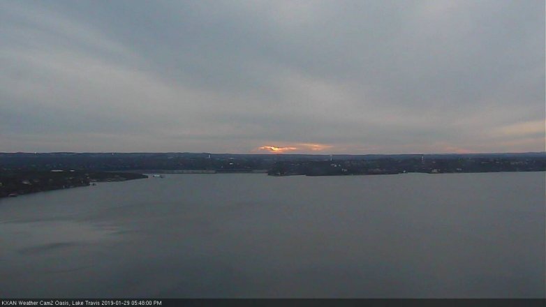 Lake Travis webcam, January 29, 2019 4:50 PM CT