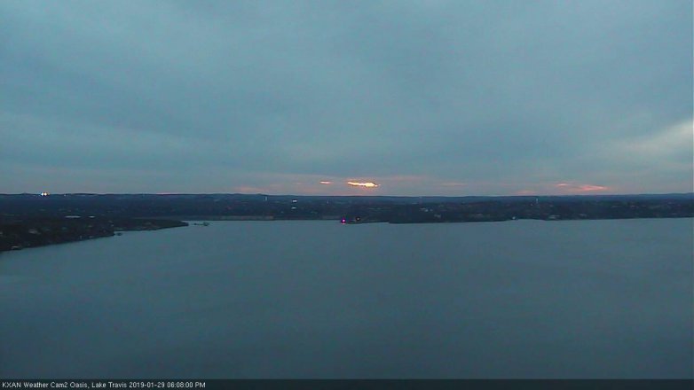 Lake Travis webcam, January 29, 2019 5:10 PM CT