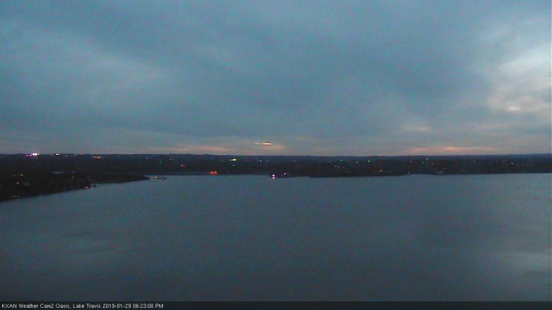 Lake Travis webcam, January 29, 2019 5:25 PM CT