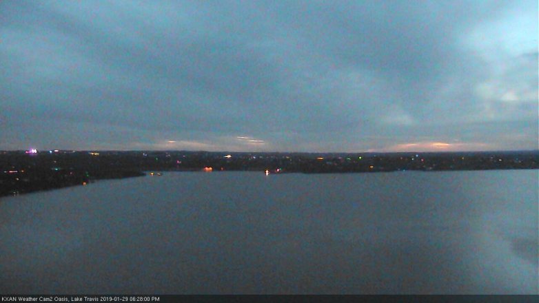 Lake Travis webcam, January 29, 2019 5:30 PM CT