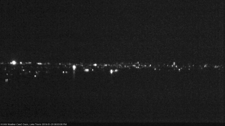 Lake Travis webcam, January 29, 2019 7:05 PM CT