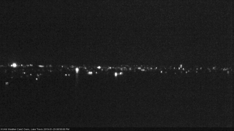 Lake Travis webcam, January 29, 2019 8:00 PM CT