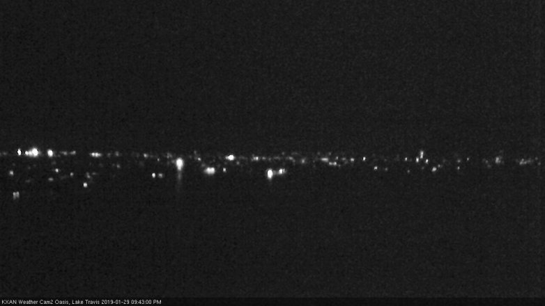 Lake Travis webcam, January 29, 2019 8:45 PM CT
