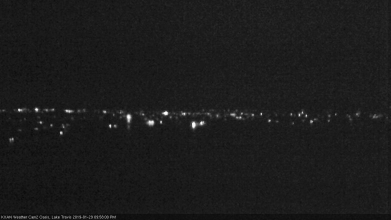 Lake Travis webcam, January 29, 2019 9:00 PM CT