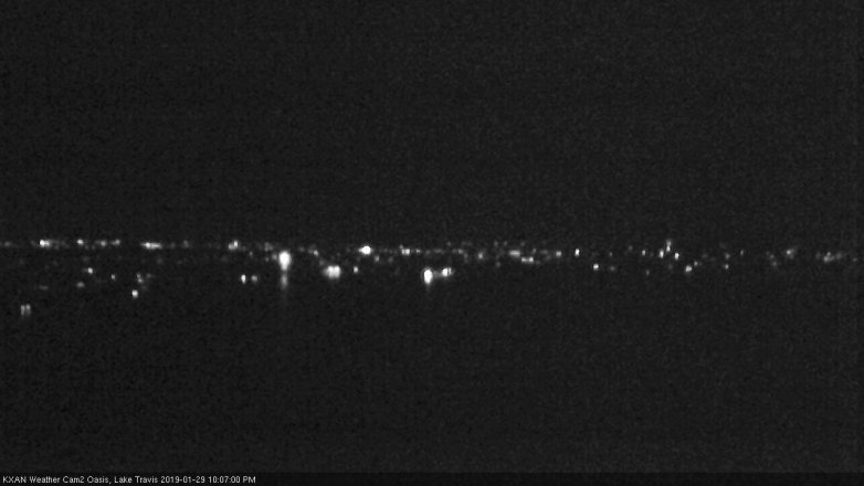Lake Travis webcam, January 29, 2019 9:10 PM CT