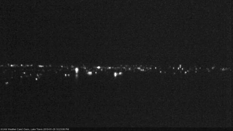 Lake Travis webcam, January 29, 2019 9:25 PM CT