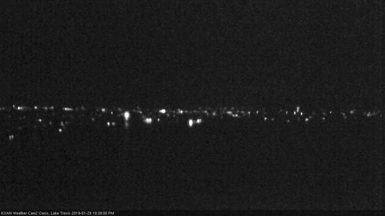 Lake Travis webcam, January 29, 2019 9:40 PM CT
