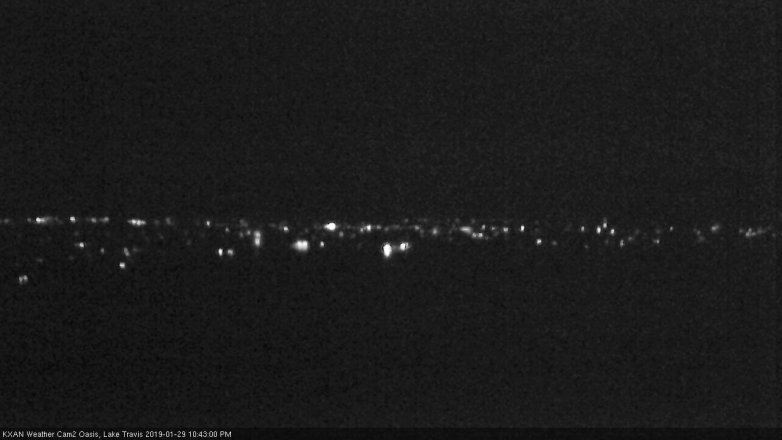 Lake Travis webcam, January 29, 2019 9:45 PM CT