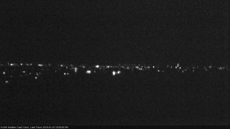 Lake Travis webcam, January 29, 2019 10:00 PM CT