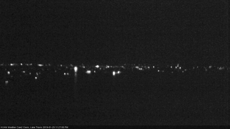 Lake Travis webcam, January 29, 2019 10:30 PM CT