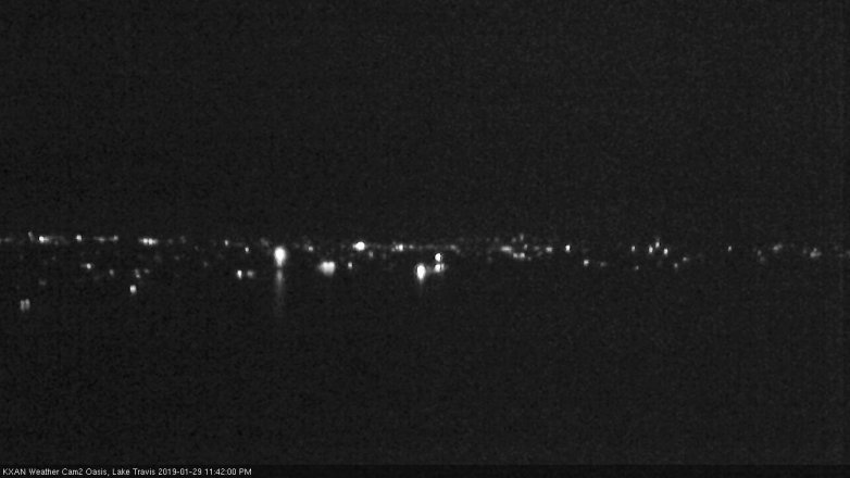 Lake Travis webcam, January 29, 2019 10:45 PM CT